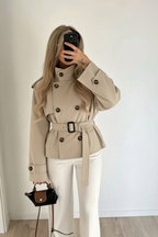 Marlen Short Trenchcoat - Beige