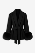 Elin Belted Jacket - Black