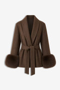 Elin Belted Jacket - Brown