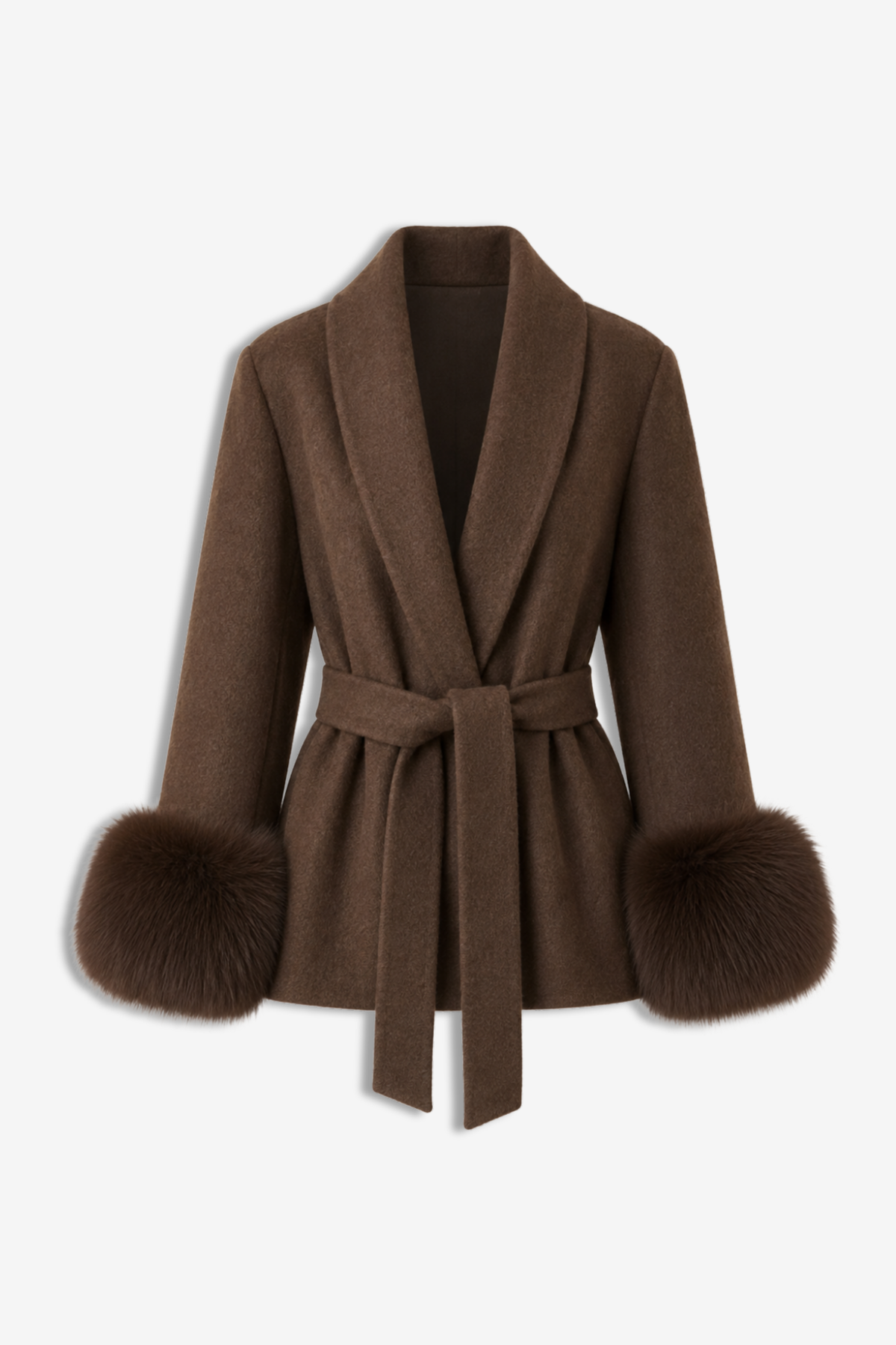 Elin Belted Jacket - Brown