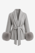 Elin Belted Jacket - Grey