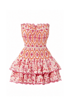 Ella Ruffle Mini Dress - Coral