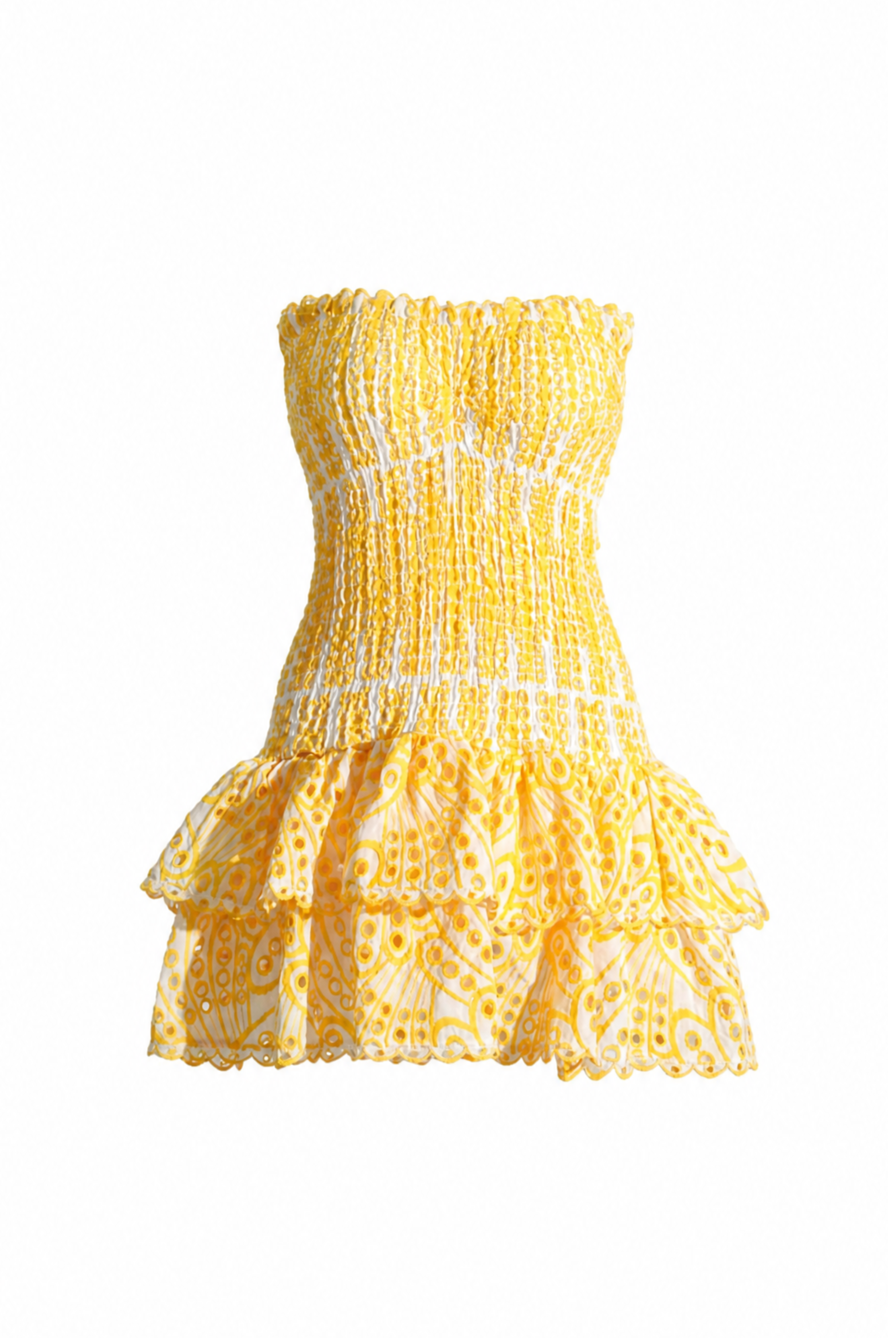 Ella Ruffle Mini Dress - Yellow