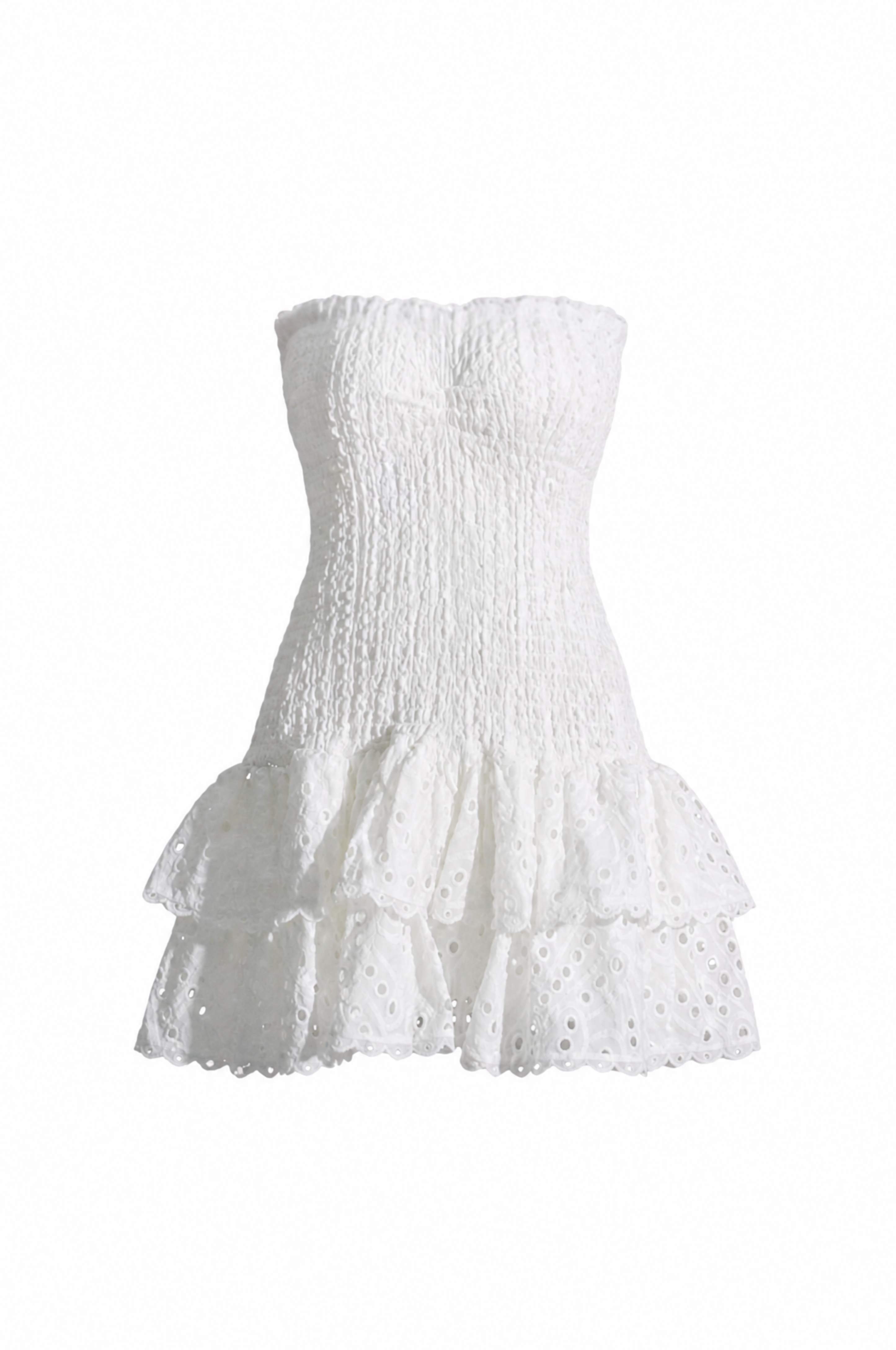 Lia Ruffle Mini Dress - White