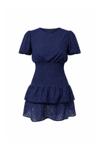 Mila Puff Sleeve Mini Dress - Navy