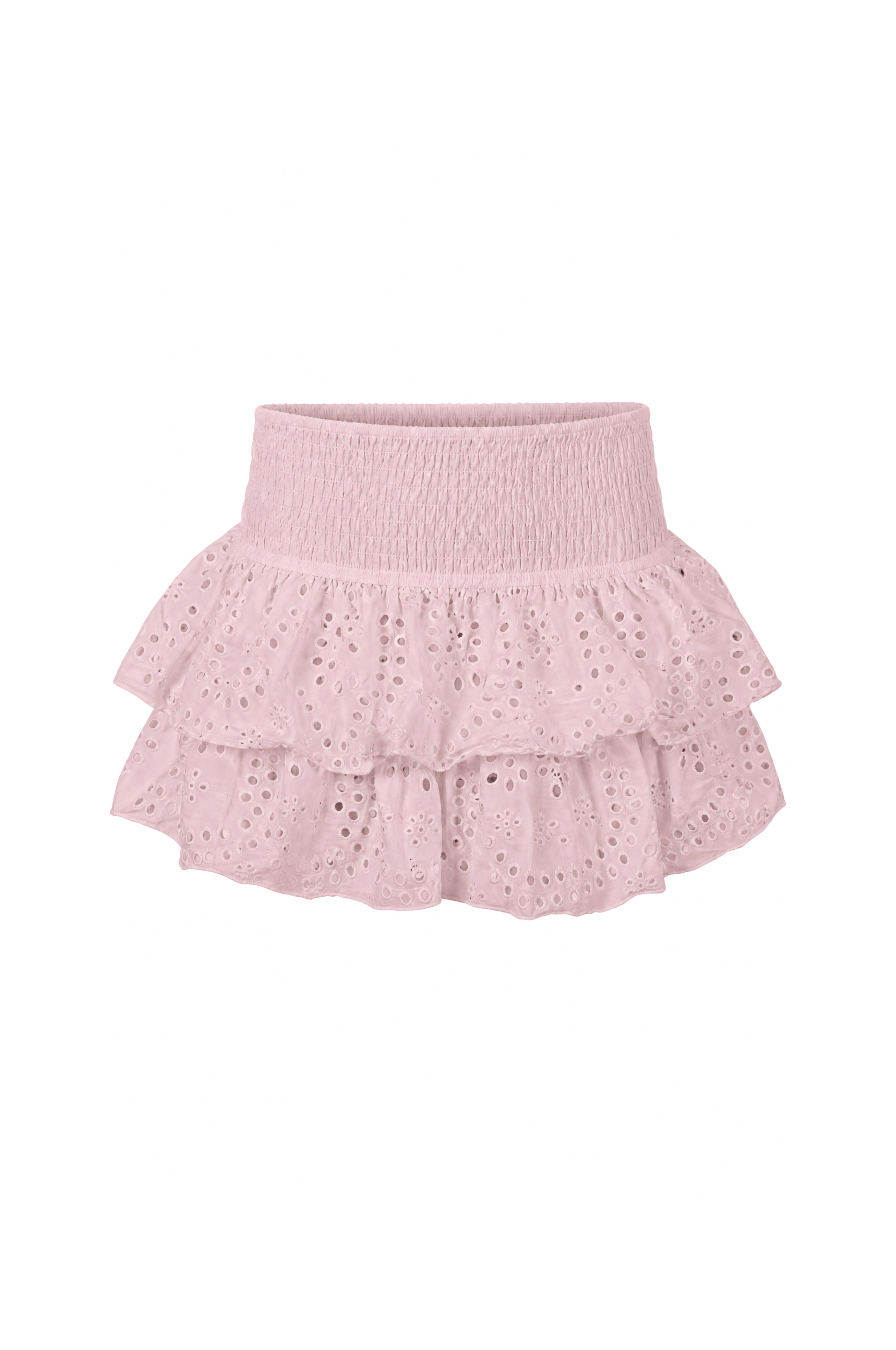 Nina Eyelet Mini Skirt - Blush