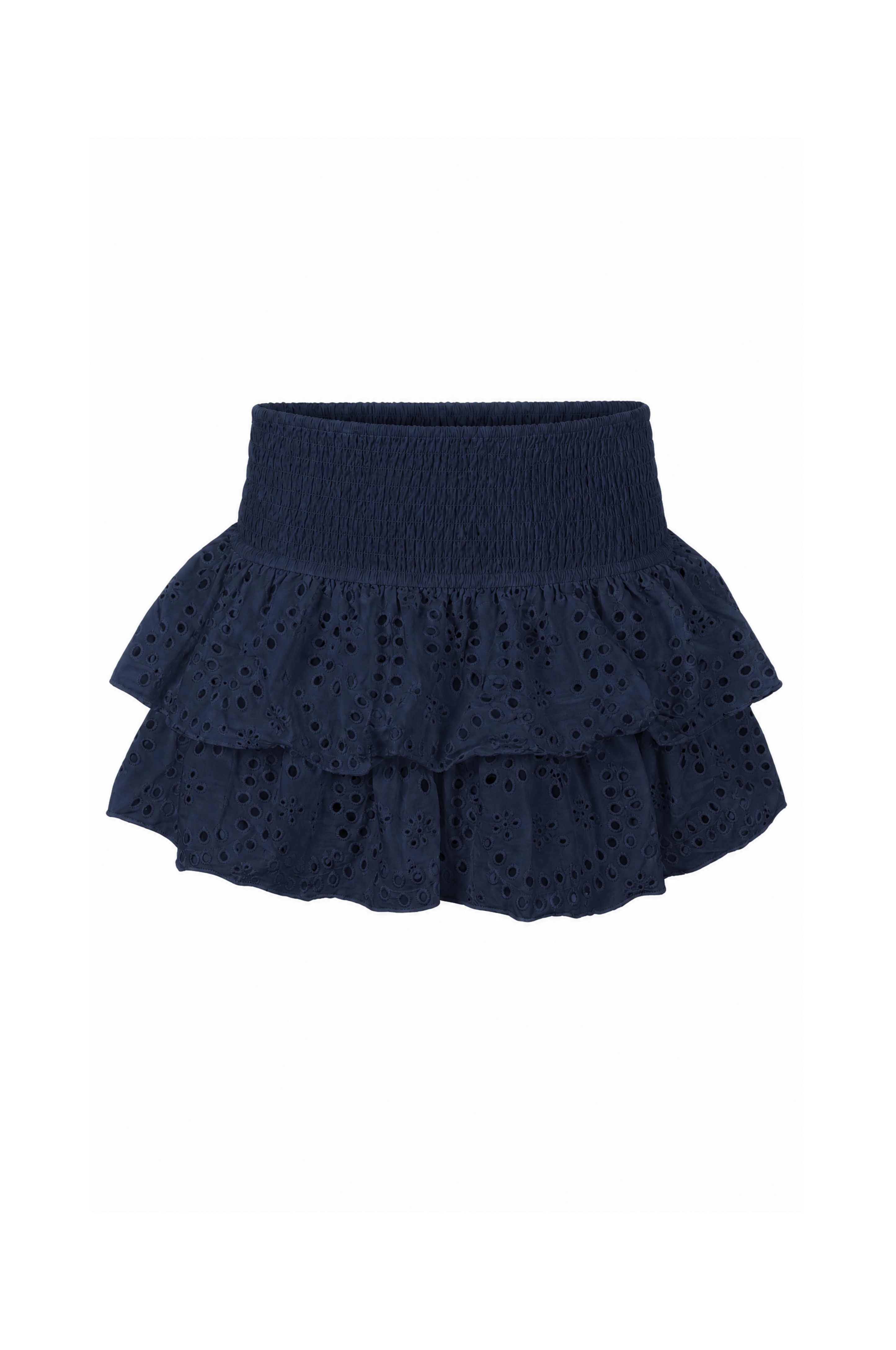 Nina Eyelet Mini Skirt - Navy