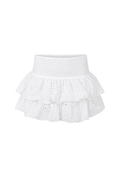 Nina Eyelet Mini Skirt - White