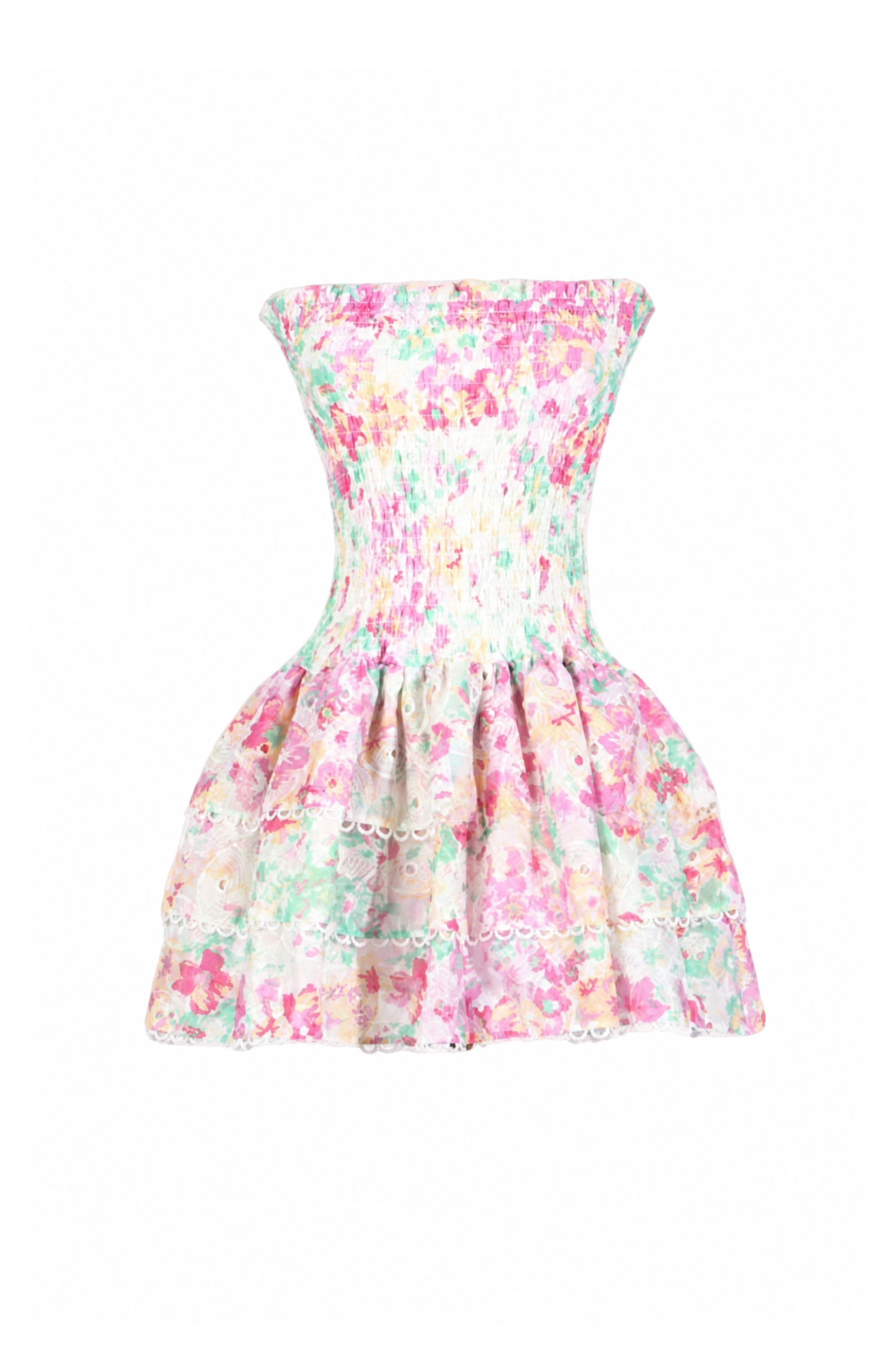 Skye Tiered Ruffle Mini Dress - Bloom