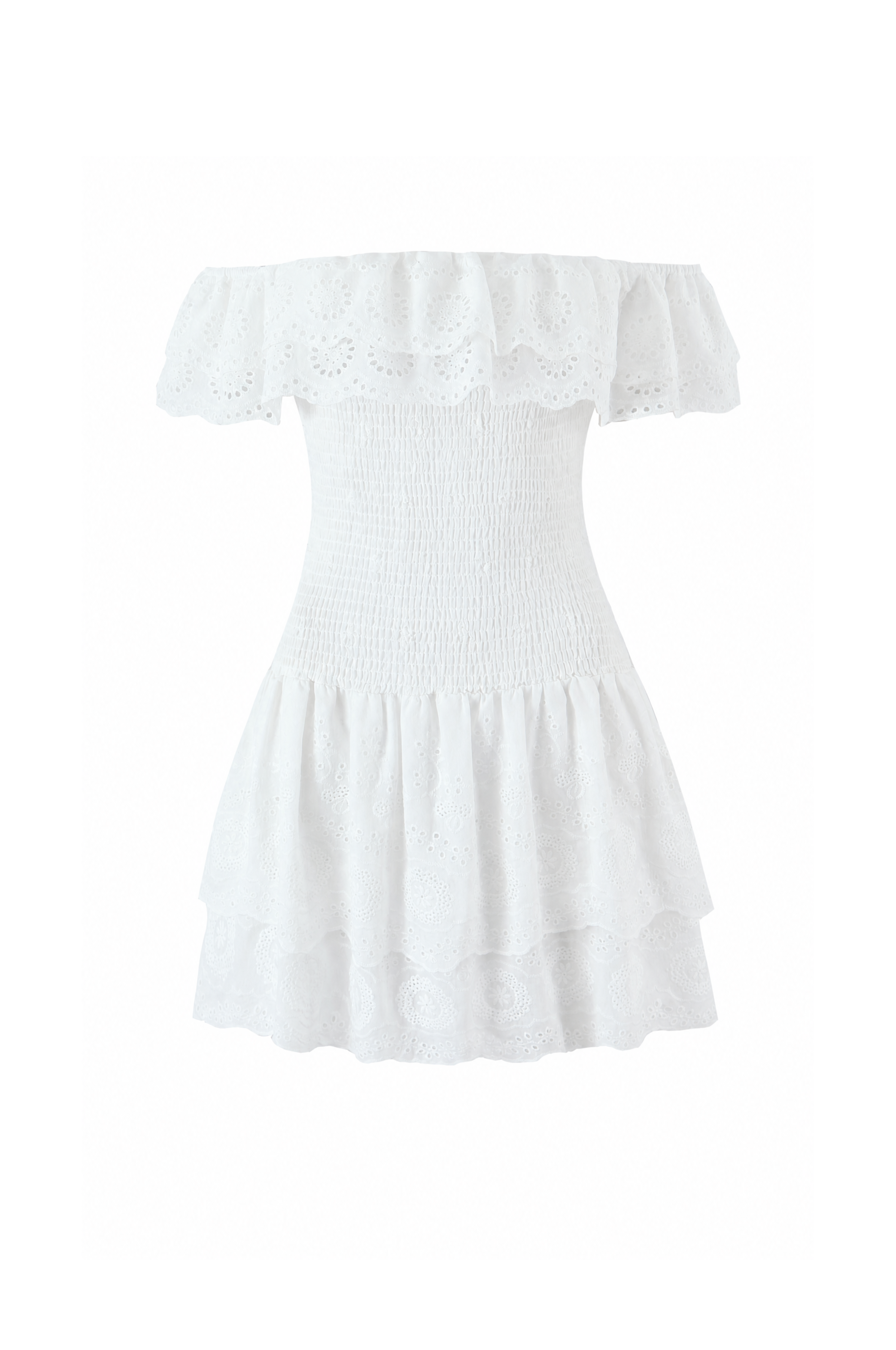Sofia Off Shoulder Mini Dress - White