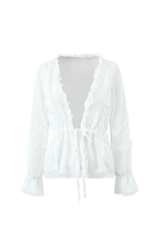 Talia Ruffle Blouse - White