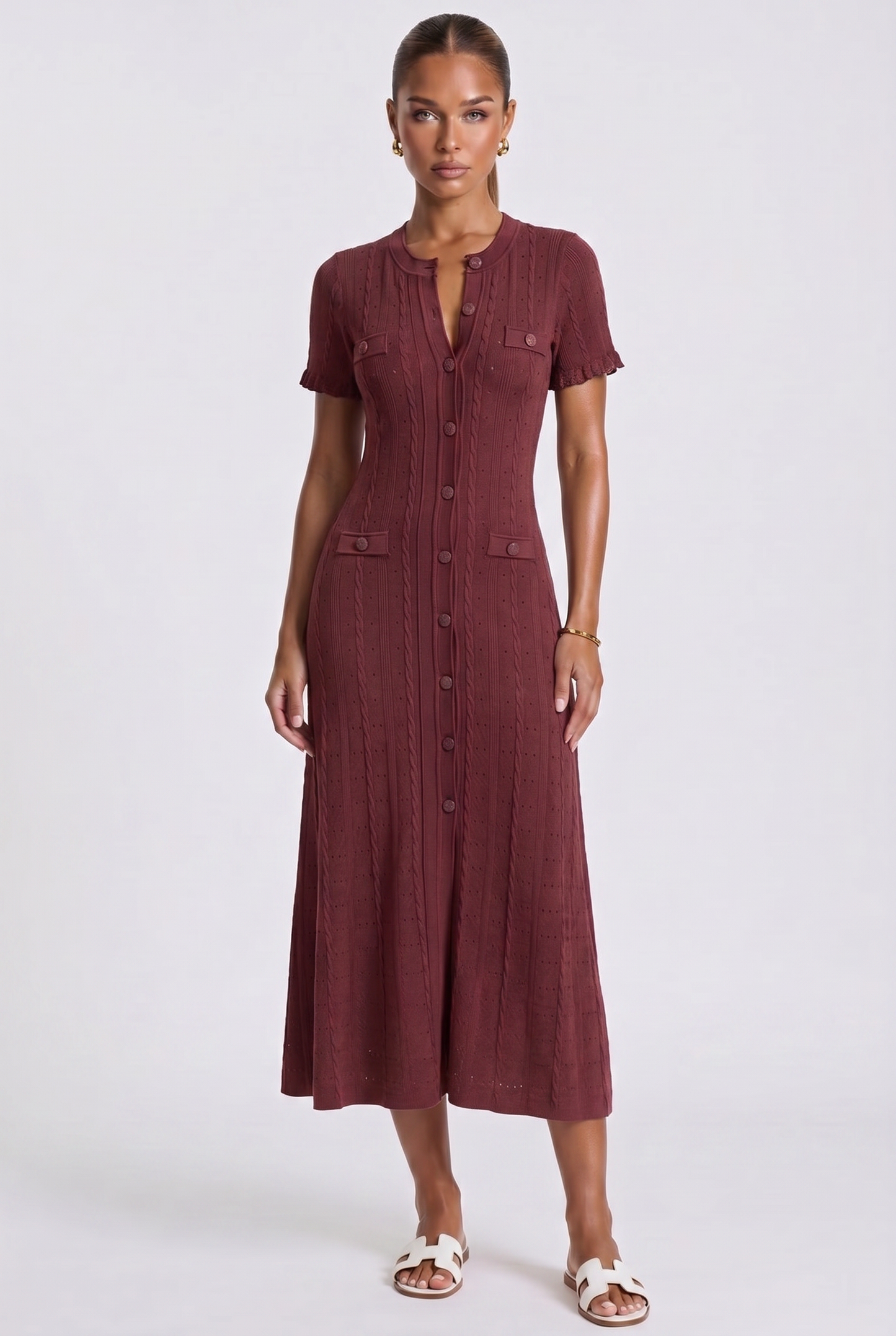 Aria Maxikleid - Weinrot