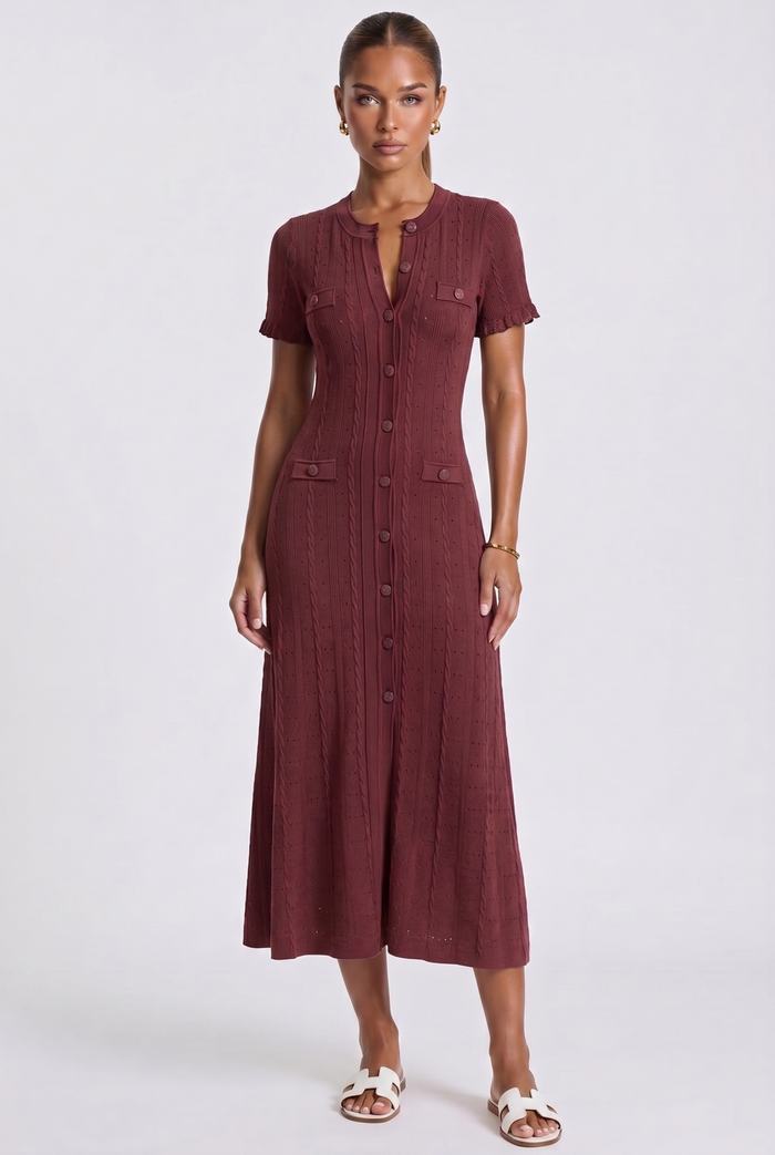 Aria Maxikleid - Weinrot