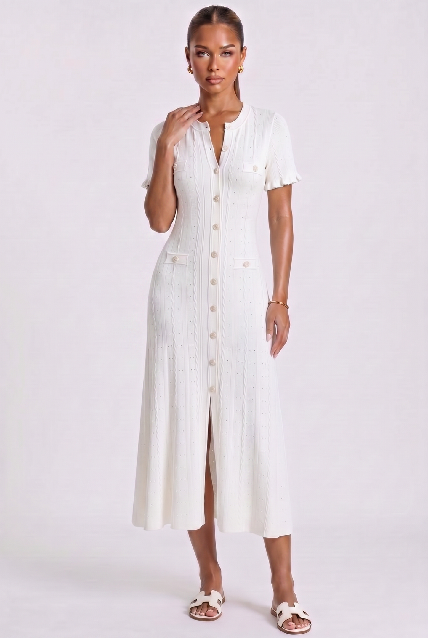 Aria Maxikleid - Weiß
