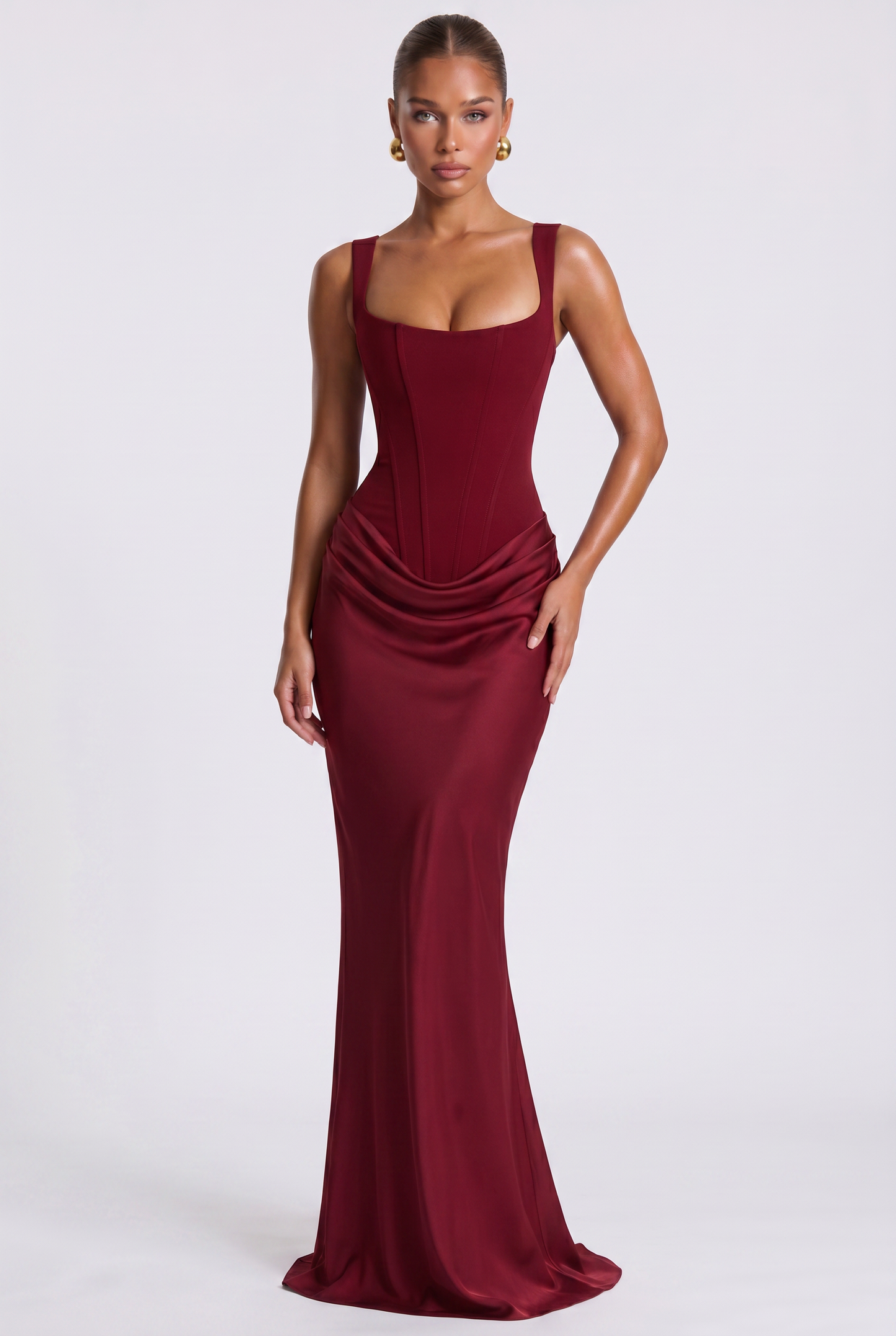 Dalia Maxikleid - Weinrot