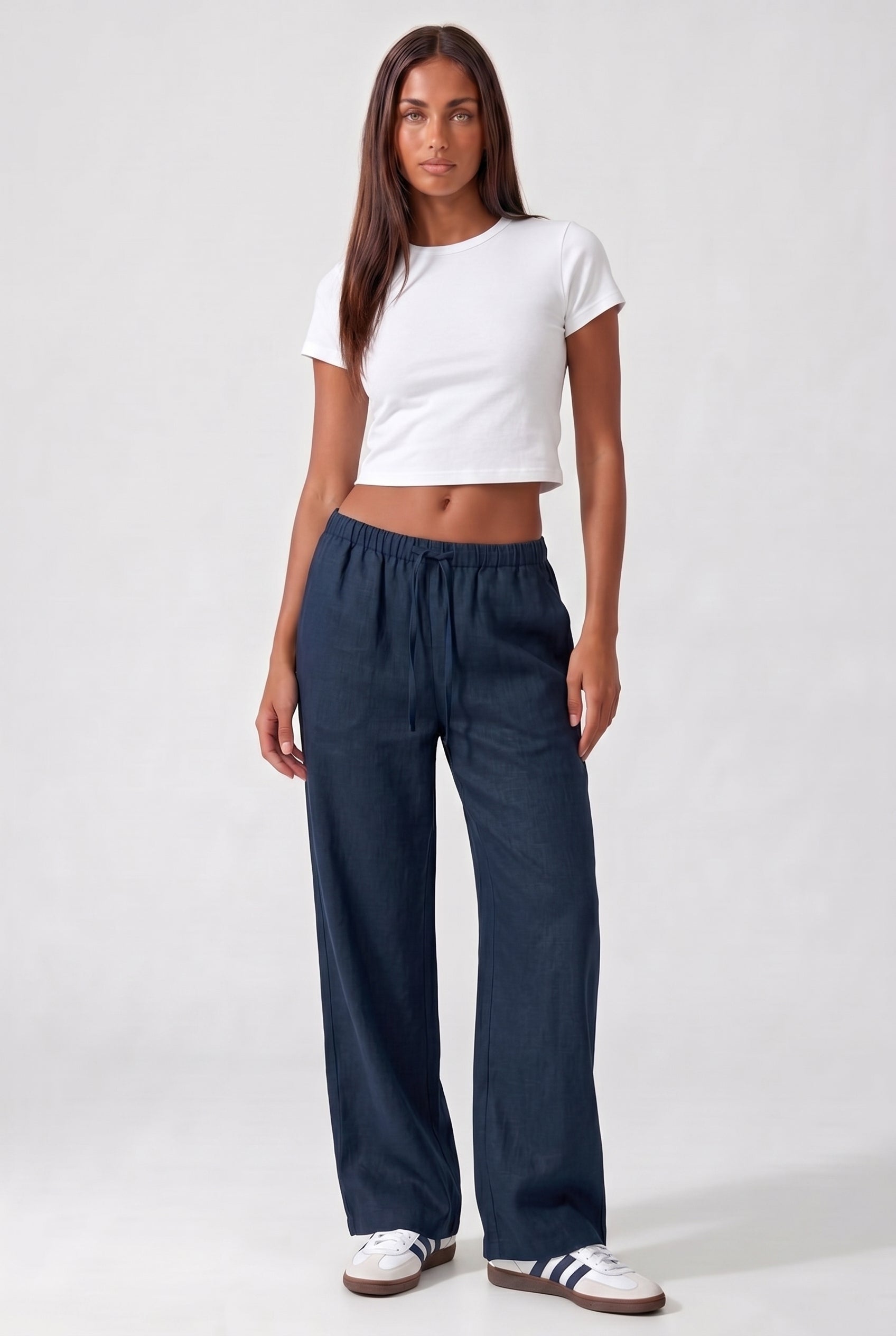 Linen Pants - Navy