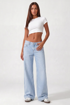 Low Waist Jeans Wide Leg – Baby Blue