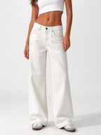 Low Waist Jeans Wide Leg - Off White