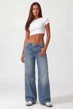 Low Waist Jeans Wide Leg – Vintage Wash