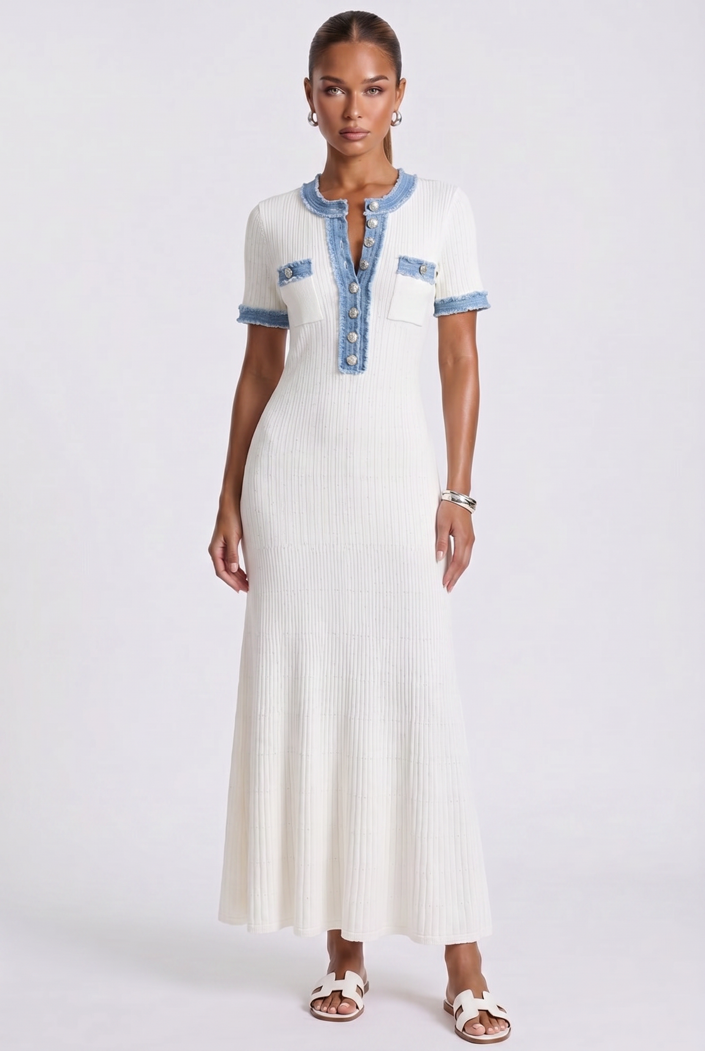 Siera Maxikleid - Weiß