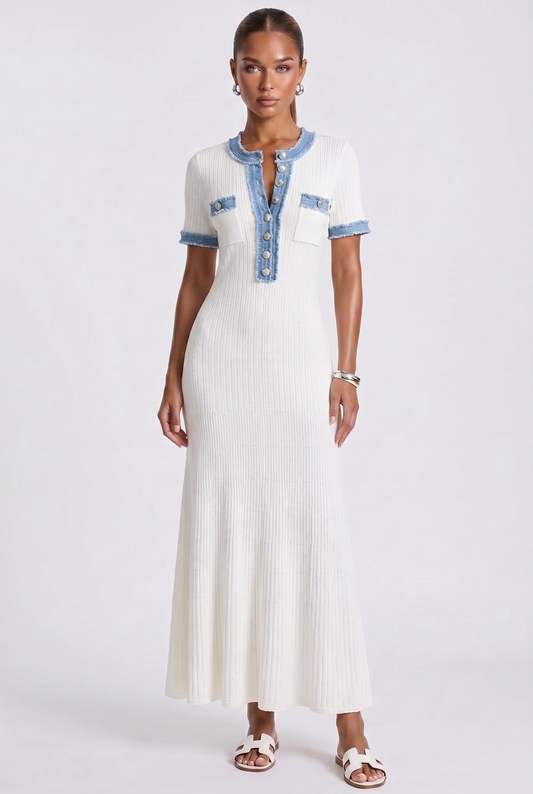 Siera Maxikleid - Weiß